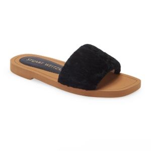 STUART WEITZMAN Cammy Slide Sandal Natural
Shearling size 6.5